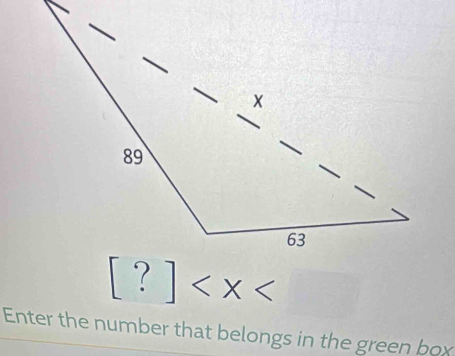 [?]
Enter the number that belongs in the green box