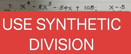 USE SYNTHETIC 
DIVISION