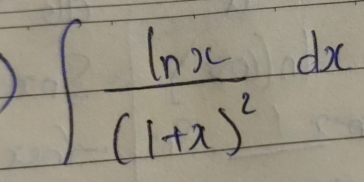 ∈t frac ln x(1+x)^2dx