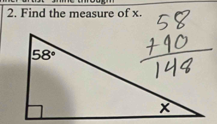 Find the measure of x.