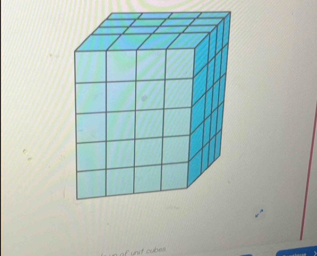 of unit cubes