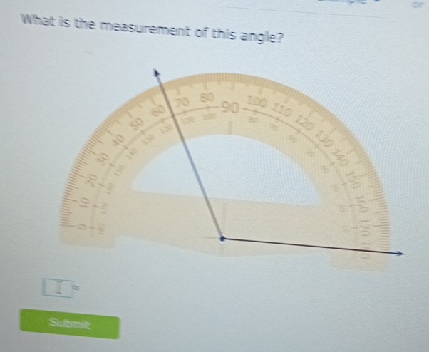 What is the measurement of this angle? 
Submilt