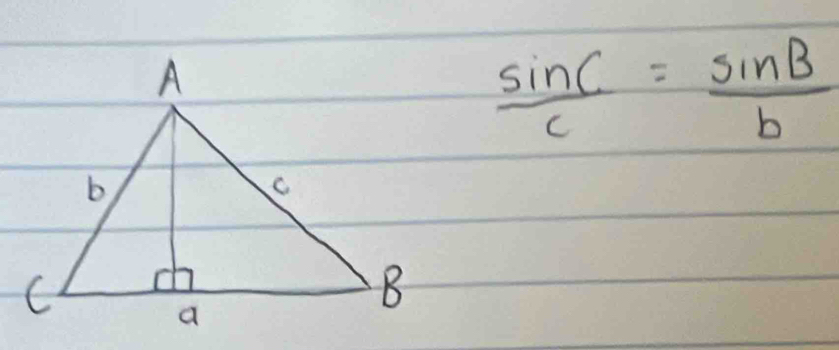  sin C/c = sin B/b 