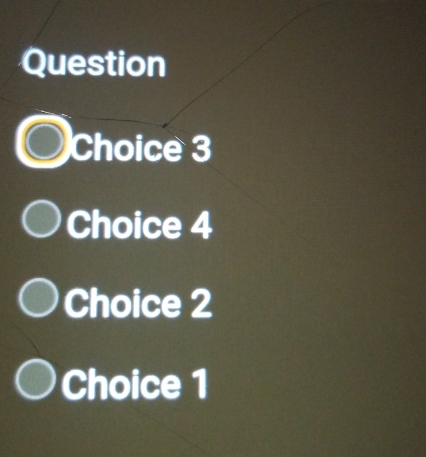 Question
Choice 3
Choice 4
Choice 2
Choice 1