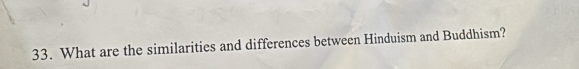 What are the similarities and differences between Hinduism and Buddhism?