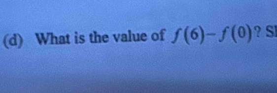 What is the value of f(6)-f(0) ? SI