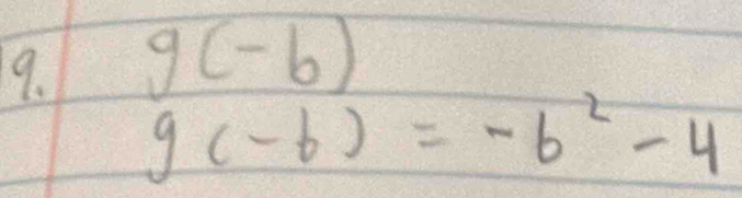 g(-6)
g(-6)=-6^2-4