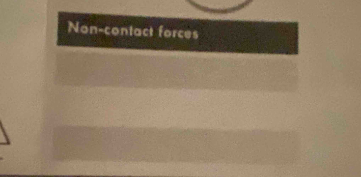 Non-contact forces