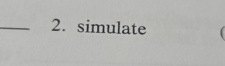 simulate