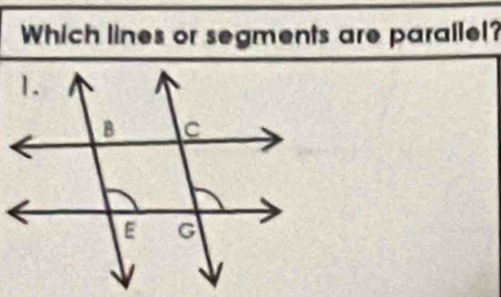 Which lines or segments are parallel?