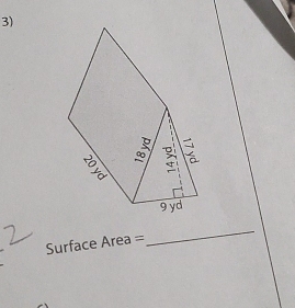 Surface Area =
_