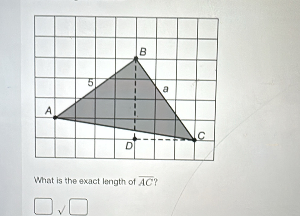 What is the exact length of overline AC ?