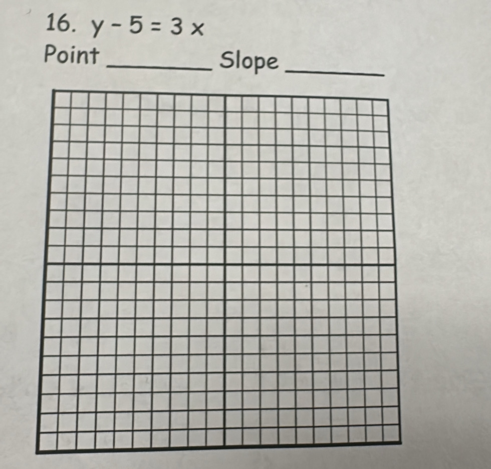 y-5=3x
Point _Slope_