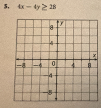 4x-4y≥ 28