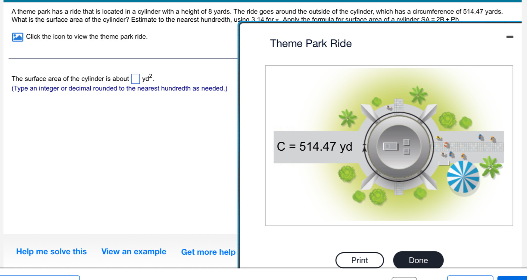 Solved: A theme park has a ride that is located in a cylinder with a ...