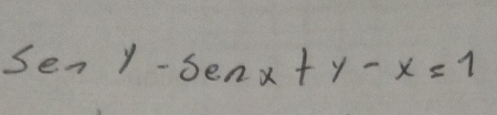 5eny-sec nx+y-x=1