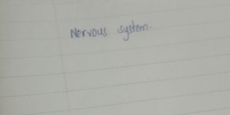 Nervous system