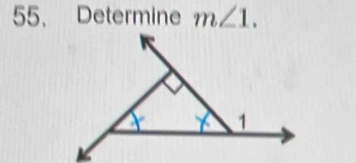 Determine m∠ 1.