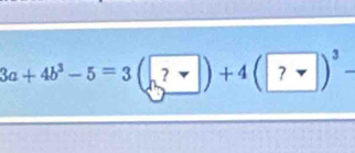 3a+4b^3-5=3(□ )+4(□ )^3-