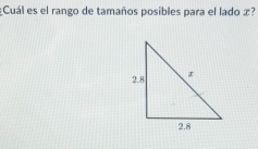 Cuál es el rango de tamaños posibles para el lado æ?