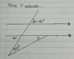 Nilai Y adalah. . . .