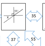 55°
x 35
37