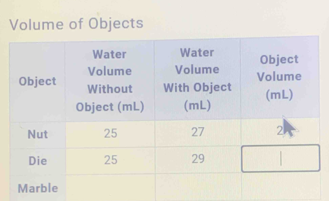 Volume of Objects