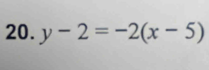 y-2=-2(x-5)