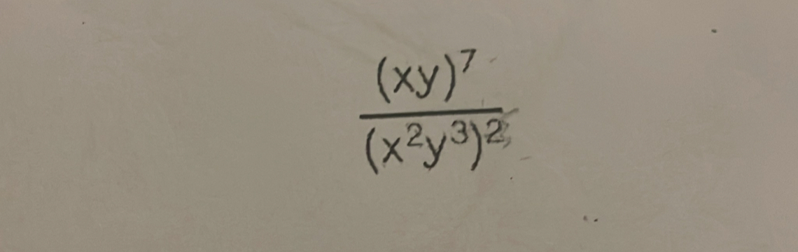 frac (xy)^7(x^2y^3)^2