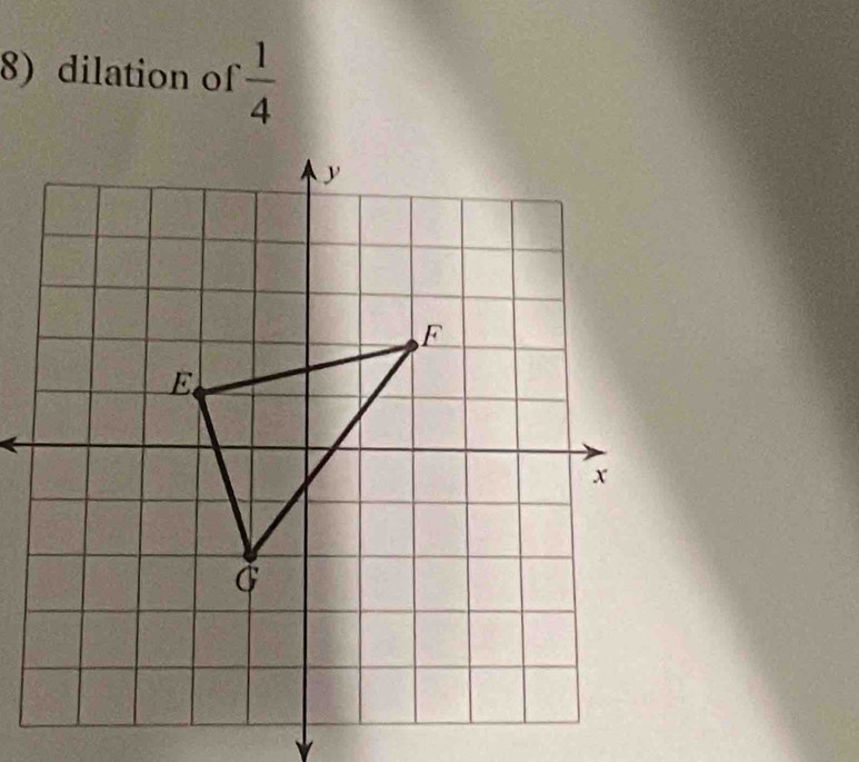 dilation of  1/4 