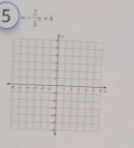 5 =- 2/3 x+4