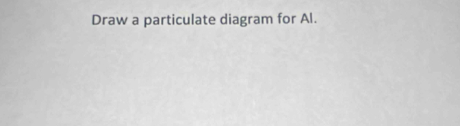 Draw a particulate diagram for Al.