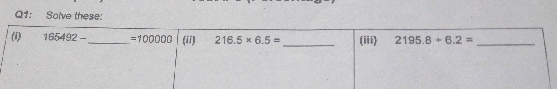 Solve these: