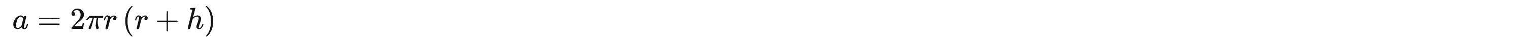 a=2π r(r+h)