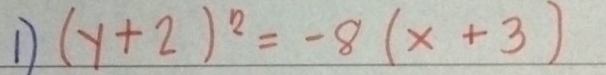 (y+2)^2=-8(x+3)