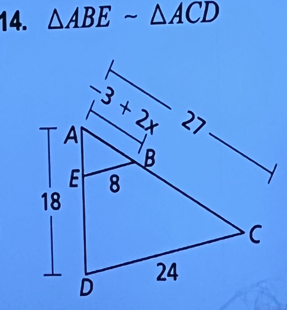 △ ABEsim △ ACD