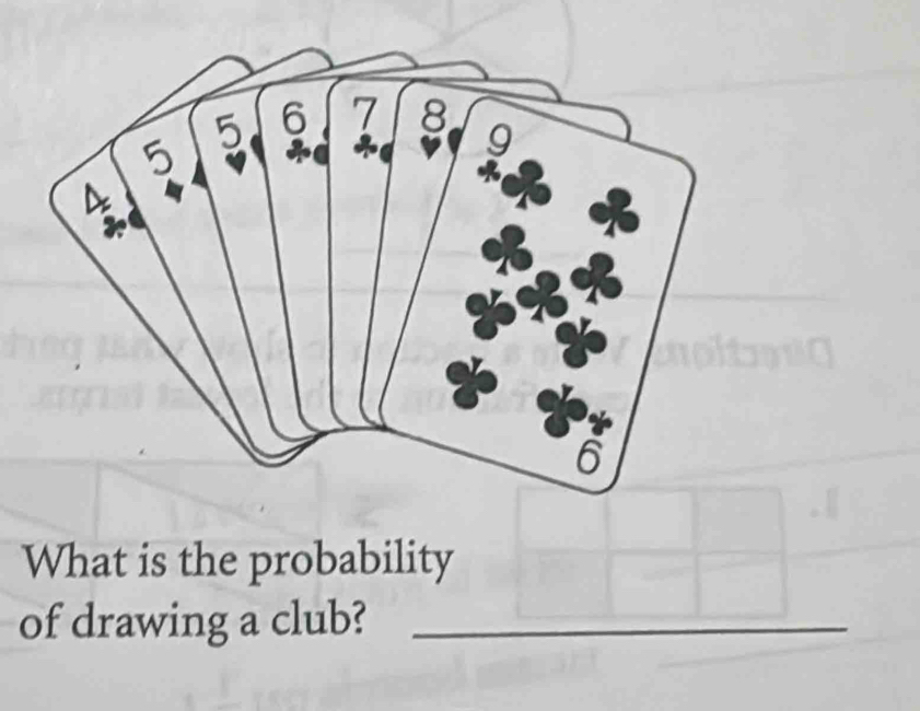 What is the probability 
of drawing a club?_