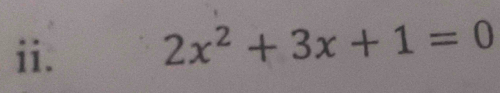 2x^2+3x+1=0