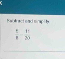 Subtract and simplify