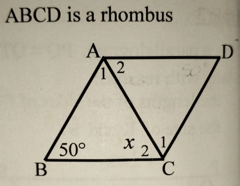 ABCD is a rhombus