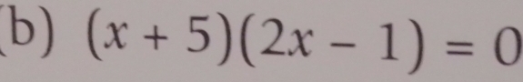 (x+5)(2x-1)=0