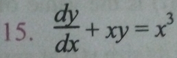  dy/dx +xy=x^3