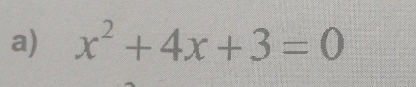 x^2+4x+3=0