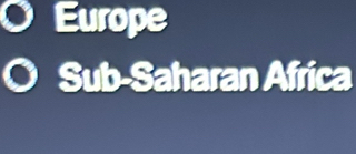 Europe 
Sub-Saharan Africa