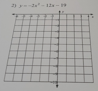 y=-2x^2-12x-19