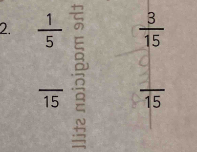 frac 15^((circ)
overline 15).
 3/15 