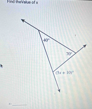 Find theValue of x
_ X=