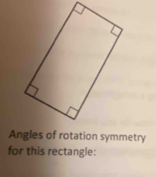 for this rectangle: