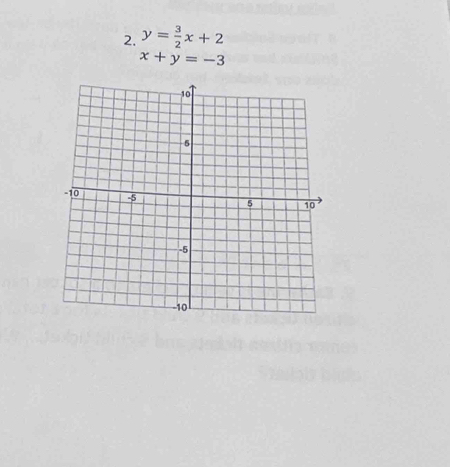 y= 3/2 x+2
x+y=-3