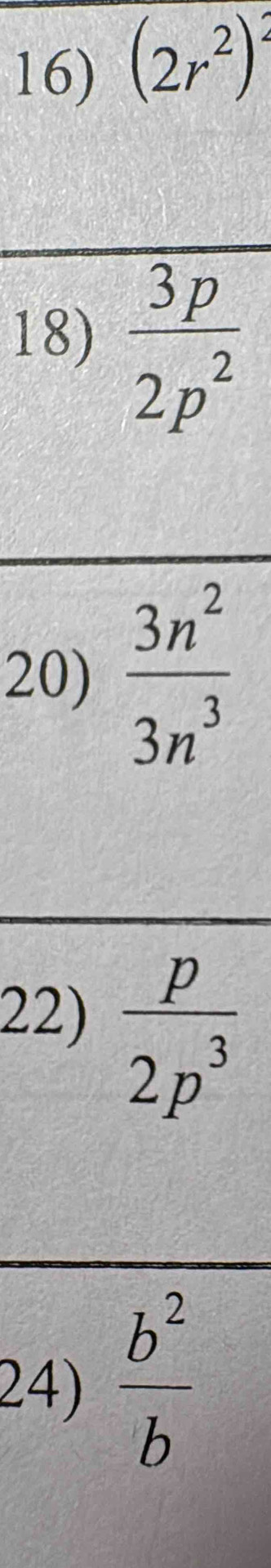 (2r^2)^2
18
20
22
24)